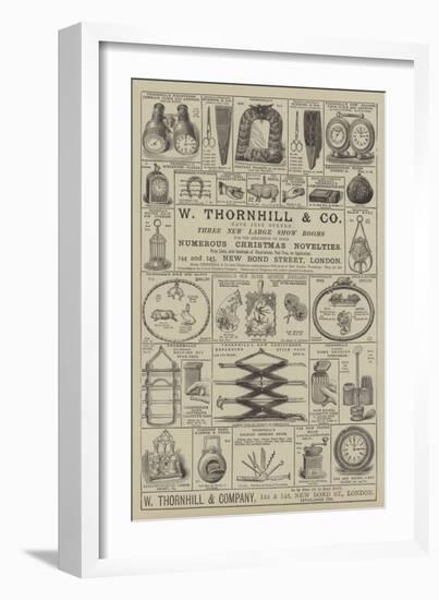 Advertisement, W Thornhill and Company-null-Framed Giclee Print