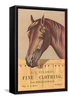 Advertisement with Horse-null-Framed Stretched Canvas