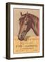 Advertisement with Horse-null-Framed Art Print