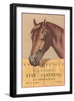 Advertisement with Horse-null-Framed Art Print