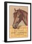 Advertisement with Horse-null-Framed Art Print