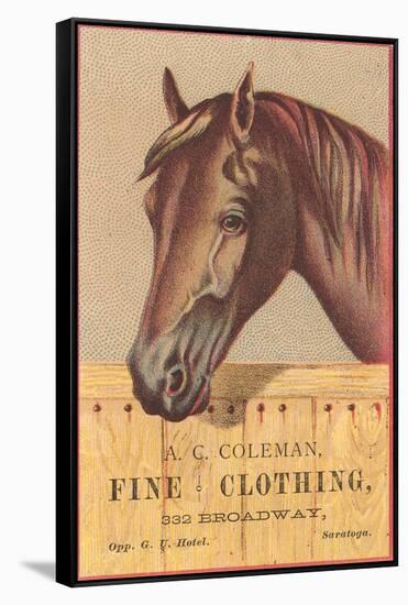 Advertisement with Horse-null-Framed Stretched Canvas