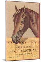 Advertisement with Horse-null-Mounted Art Print