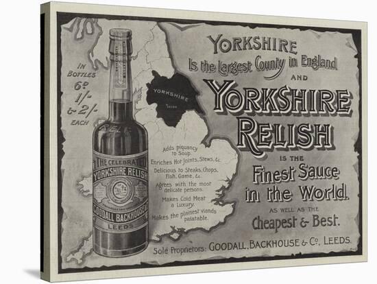 Advertisement, Yorkshire Relish-null-Stretched Canvas
