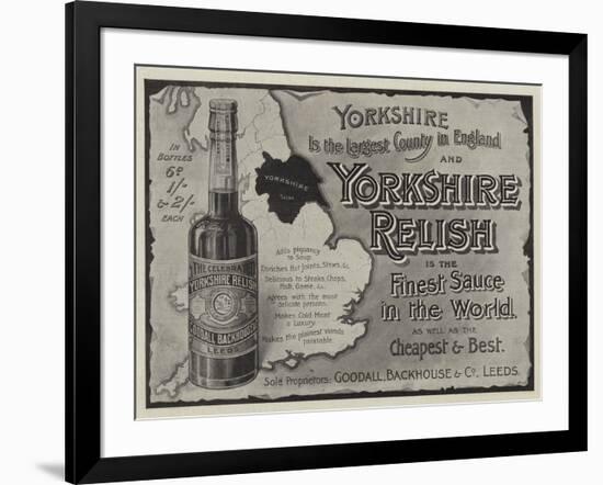 Advertisement, Yorkshire Relish-null-Framed Giclee Print