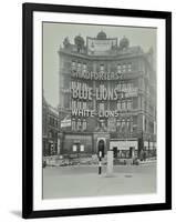 Advertisements at Cambridge Circus, Westminster, London, 1945-null-Framed Photographic Print