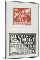 Advertisements For Ink and Writing Pens-Isabella Beeton-Mounted Giclee Print