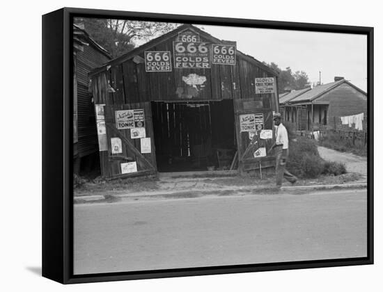 Advertisements for Popular Malaria Cure, Natchez, Mississippi, c.1935-Ben Shahn-Framed Stretched Canvas