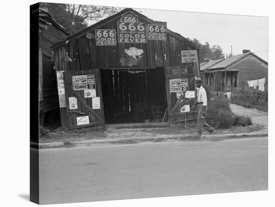 Advertisements for Popular Malaria Cure, Natchez, Mississippi, c.1935-Ben Shahn-Stretched Canvas