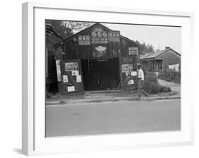 Advertisements for Popular Malaria Cure, Natchez, Mississippi, c.1935-Ben Shahn-Framed Photo