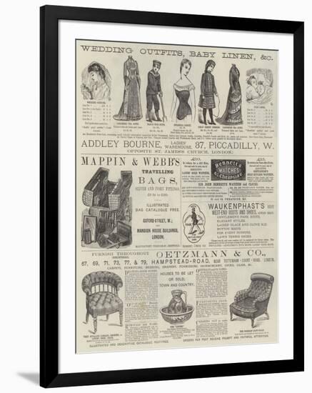 Advertisements-Alfred Crowquill-Framed Premium Giclee Print