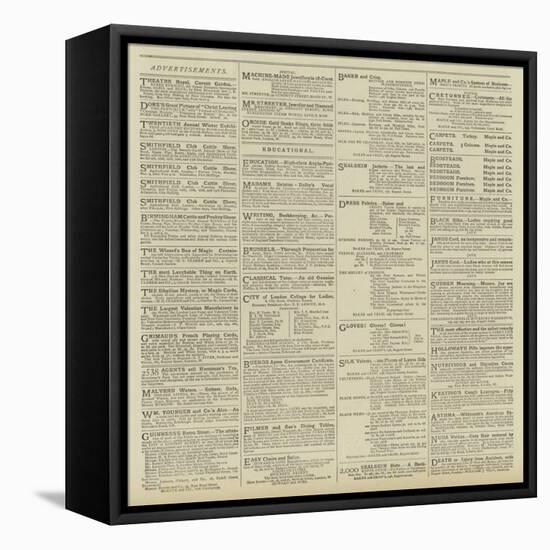 Advertisements-null-Framed Stretched Canvas