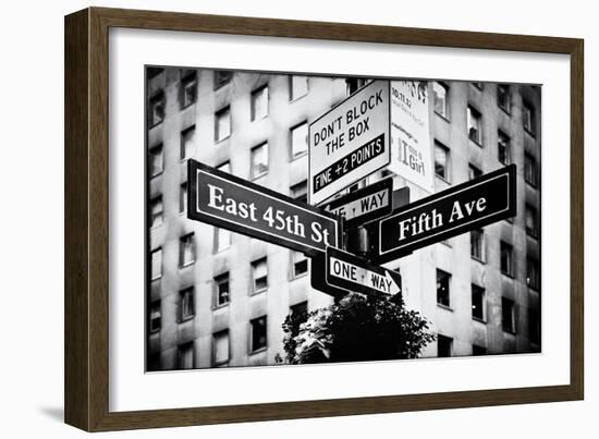 Advertising - 45th Street - Fifth avenue -Times square - Manhattan - New York City - United States-Philippe Hugonnard-Framed Art Print