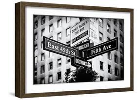 Advertising - 45th Street - Fifth avenue -Times square - Manhattan - New York City - United States-Philippe Hugonnard-Framed Art Print