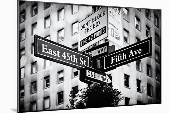 Advertising - 45th Street - Fifth avenue -Times square - Manhattan - New York City - United States-Philippe Hugonnard-Mounted Art Print