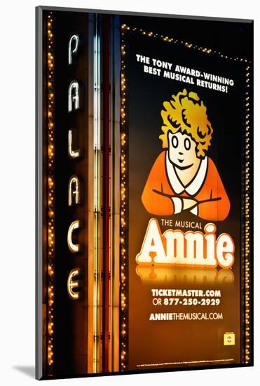 Advertising - Annie the musical - Times square - Manhattan - New York City - United States-Philippe Hugonnard-Mounted Photographic Print