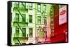 Advertising - Cafe Roma - Little Italy - Manhattan - New York - United States-Philippe Hugonnard-Framed Stretched Canvas