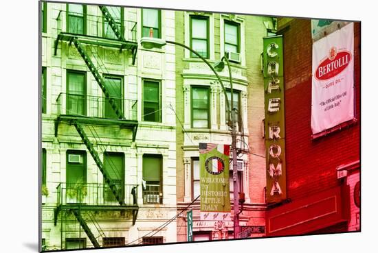 Advertising - Cafe Roma - Little Italy - Manhattan - New York - United States-Philippe Hugonnard-Mounted Photographic Print