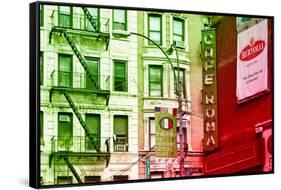 Advertising - Cafe Roma - Little Italy - Manhattan - New York - United States-Philippe Hugonnard-Framed Stretched Canvas