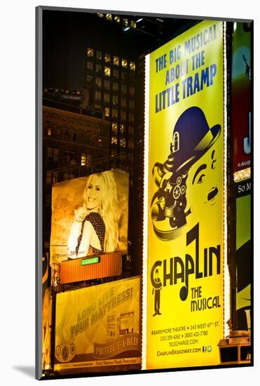 Advertising - Chaplin the musical - Times square - Manhattan - New York City - United States-Philippe Hugonnard-Mounted Photographic Print