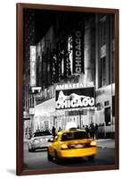 Advertising - Chicago the musical - Yellow Taxi Cabs - Times square - Manhattan - New York City - U-Philippe Hugonnard-Framed Photographic Print