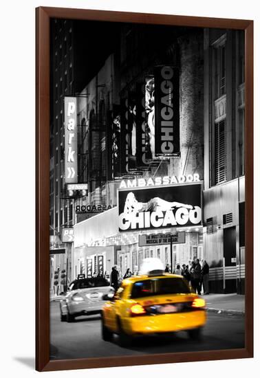 Advertising - Chicago the musical - Yellow Taxi Cabs - Times square - Manhattan - New York City - U-Philippe Hugonnard-Framed Photographic Print