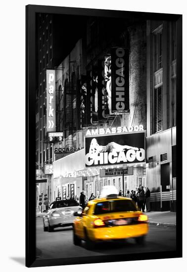 Advertising - Chicago the musical - Yellow Taxi Cabs - Times square - Manhattan - New York City - U-Philippe Hugonnard-Framed Photographic Print