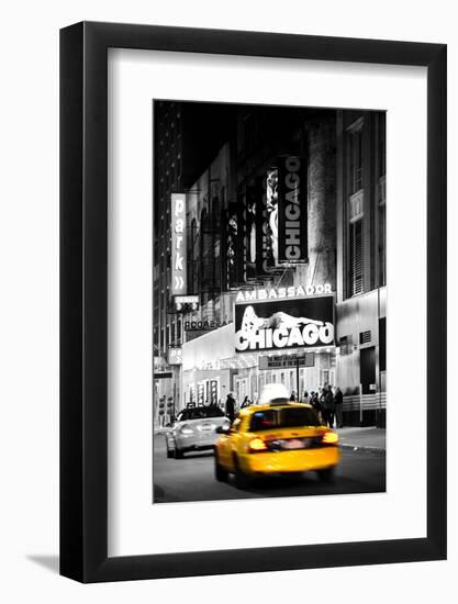 Advertising - Chicago the musical - Yellow Taxi Cabs - Times square - Manhattan - New York City - U-Philippe Hugonnard-Framed Photographic Print