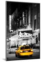 Advertising - Chicago the musical - Yellow Taxi Cabs - Times square - Manhattan - New York City - U-Philippe Hugonnard-Mounted Photographic Print