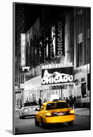 Advertising - Chicago the musical - Yellow Taxi Cabs - Times square - Manhattan - New York City - U-Philippe Hugonnard-Mounted Photographic Print