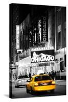 Advertising - Chicago the musical - Yellow Taxi Cabs - Times square - Manhattan - New York City - U-Philippe Hugonnard-Stretched Canvas