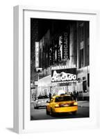 Advertising - Chicago the musical - Yellow Taxi Cabs - Times square - Manhattan - New York City - U-Philippe Hugonnard-Framed Photographic Print