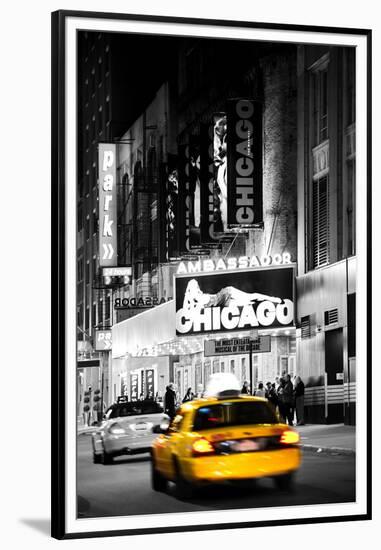 Advertising - Chicago the musical - Yellow Taxi Cabs - Times square - Manhattan - New York City - U-Philippe Hugonnard-Framed Premium Photographic Print