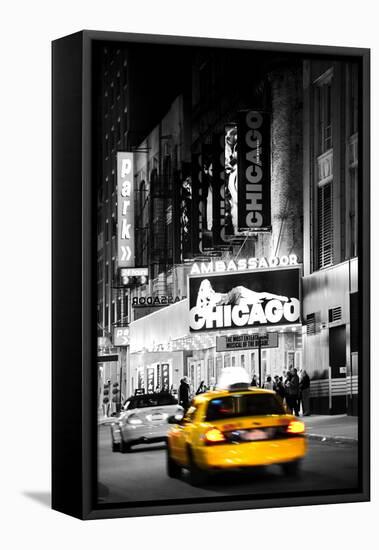 Advertising - Chicago the musical - Yellow Taxi Cabs - Times square - Manhattan - New York City - U-Philippe Hugonnard-Framed Stretched Canvas