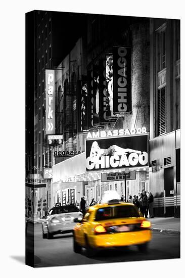 Advertising - Chicago the musical - Yellow Taxi Cabs - Times square - Manhattan - New York City - U-Philippe Hugonnard-Stretched Canvas