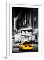 Advertising - Chicago the musical - Yellow Taxi Cabs - Times square - Manhattan - New York City - U-Philippe Hugonnard-Framed Photographic Print