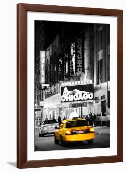 Advertising - Chicago the musical - Yellow Taxi Cabs - Times square - Manhattan - New York City - U-Philippe Hugonnard-Framed Photographic Print