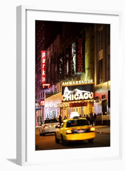 Advertising - Chicago the musical - Yellow Taxi Cabs - Times square - Manhattan - New York City - U-Philippe Hugonnard-Framed Photographic Print