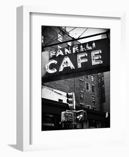 Advertising - Fanelli Cafe - Soho - Mahnattan - New York - United States-Philippe Hugonnard-Framed Photographic Print