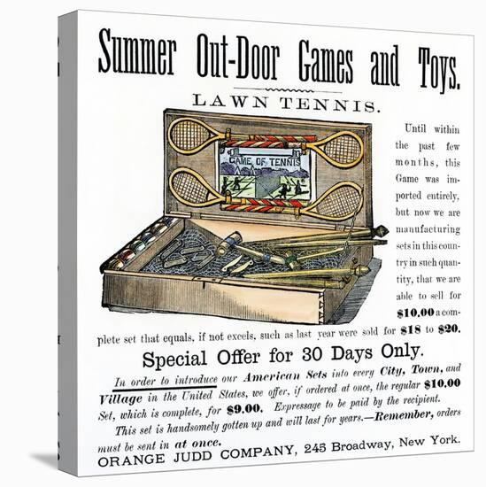 Advertising for Outdoor Summer Games Equipment, Lawn Tennis and Croquet, from the American Company-null-Stretched Canvas