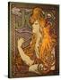 Advertising for the Brand of Papers a Cigarette “” Job””, Lithography by Alphonse Mucha (1860-1939)-Alphonse Marie Mucha-Stretched Canvas