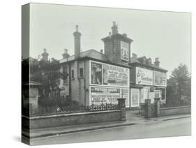 Advertising Hoardings on the Wall of a Building, Wandsworth, London, 1938-null-Stretched Canvas