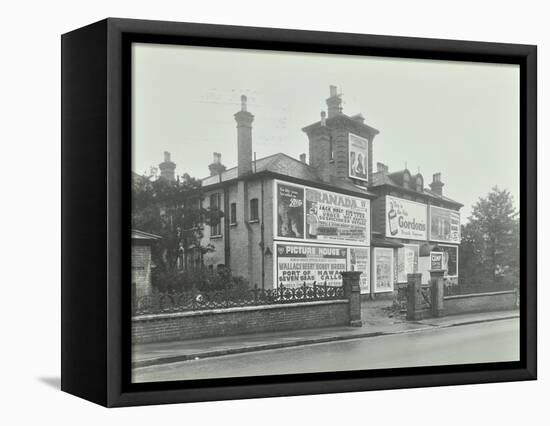 Advertising Hoardings on the Wall of a Building, Wandsworth, London, 1938-null-Framed Stretched Canvas