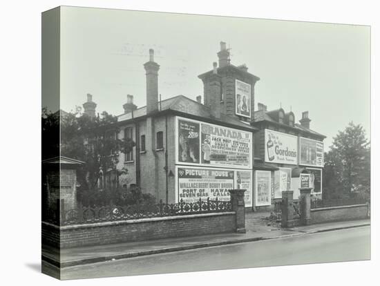 Advertising Hoardings on the Wall of a Building, Wandsworth, London, 1938-null-Stretched Canvas