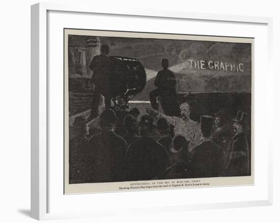 Advertising in the Sky by Electric Light-null-Framed Giclee Print