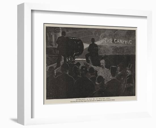 Advertising in the Sky by Electric Light-null-Framed Giclee Print