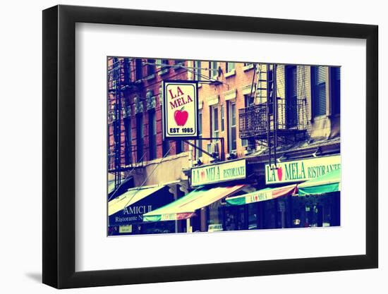 Advertising - La Mela - Little Italy - Manhattan - New York - United States-Philippe Hugonnard-Framed Photographic Print