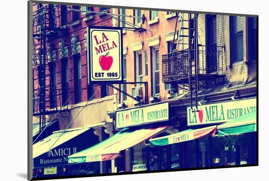 Advertising - La Mela - Little Italy - Manhattan - New York - United States-Philippe Hugonnard-Mounted Photographic Print