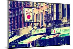 Advertising - La Mela - Little Italy - Manhattan - New York - United States-Philippe Hugonnard-Mounted Photographic Print