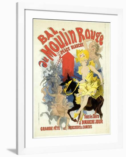 Advertising Lithograph, Le Bal Dumoulin Rouge-Jules Chéret-Framed Giclee Print